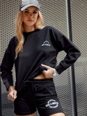 Damen-Sportset, Sweatshirt, Shorts, schwarz FI757 – Online-Shop – Boutique